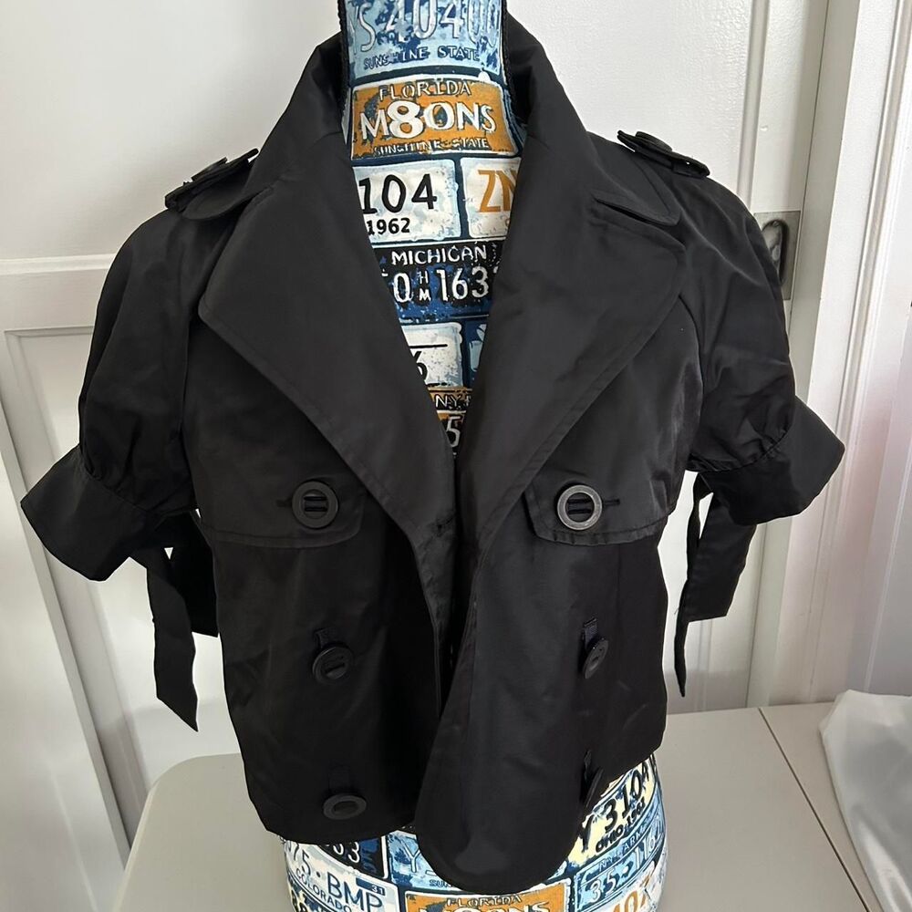 Vintage Y2K Beau Bois Women's Black Jacket Blazer Cropped